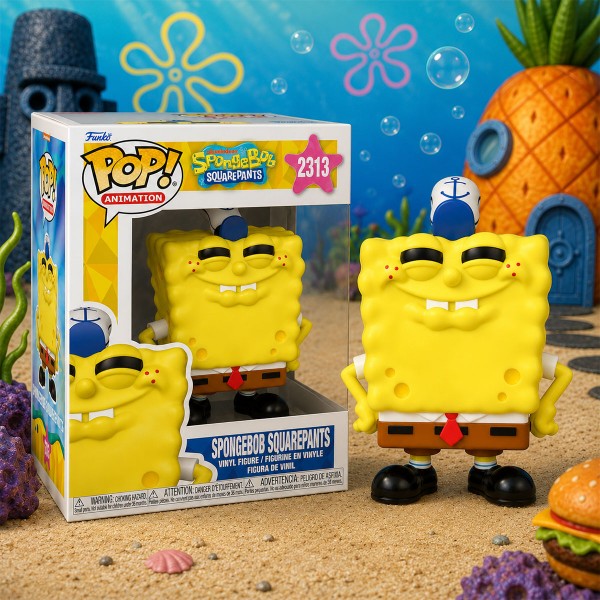 Фото - Колекційна фігурка FUNKO POP! серії Губка Боб Квадратні Штани - ГУБКА БОБ (ПОМІШАЄТЬСЯ) (90363)